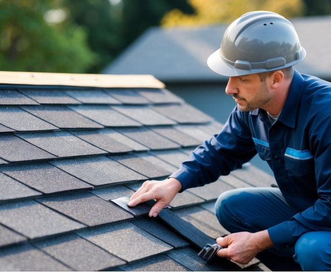 image showing a professional roof repair